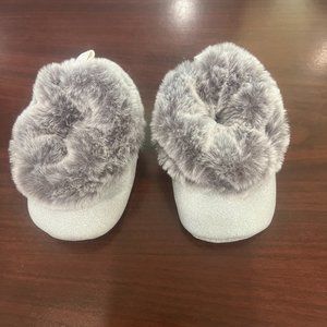 Carters Just One You Baby Booties Shimmer Gray Size 3-6 Months